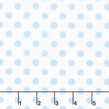 Kimberbell Basics - Blue Dots on White Yardage