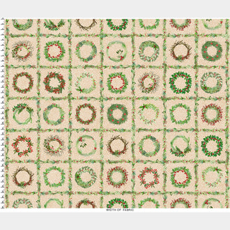 Winter Wreaths - Wreaths Cream Panel