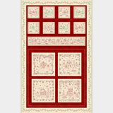 Christmastime - Cottages and Snowman Red Green Panel