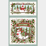 Snowtop Mountain Flannel - Snowman Cream Panel