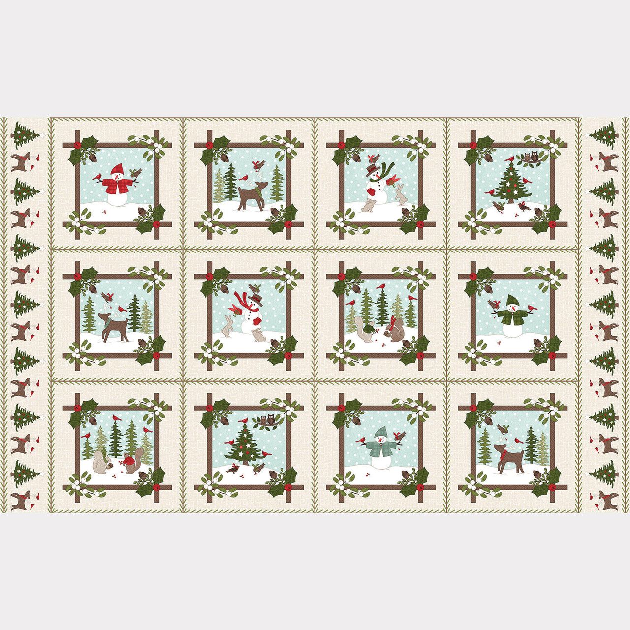 Snowtop Mountain Flannel - Frames Cream Panel