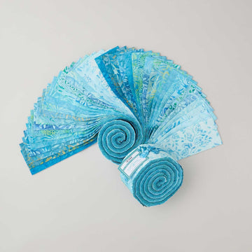 Java Batiks Soft Teal Strips