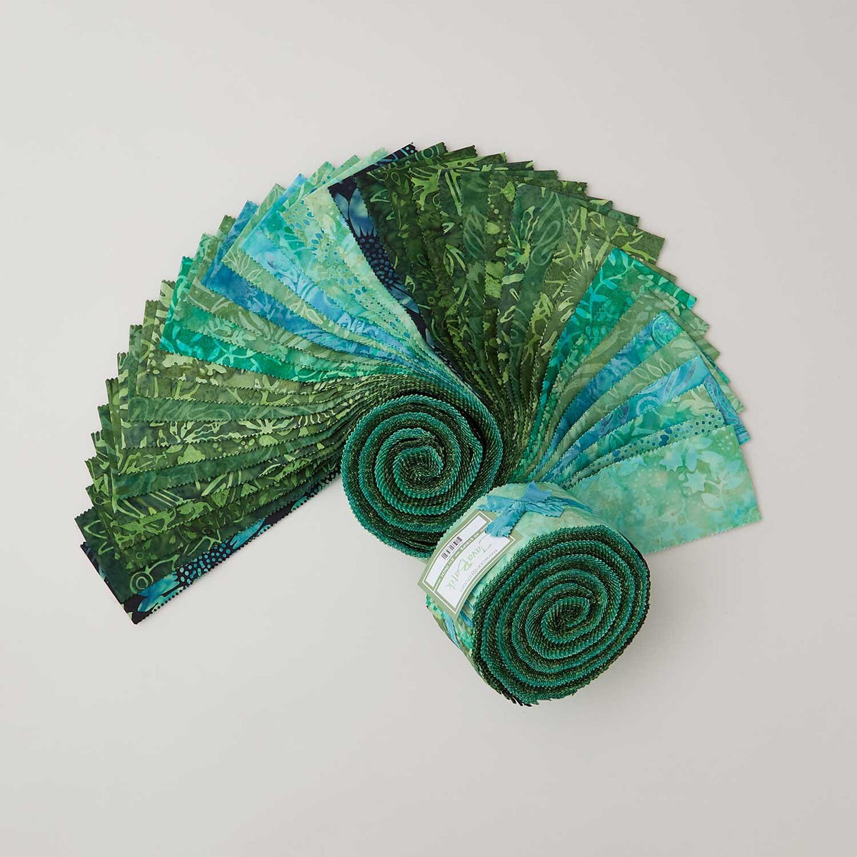 Java Batiks Green Strips