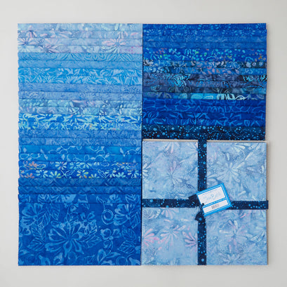 Java Batiks Blue Favorites 10" Squares