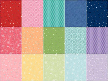 Kimberbell Basics Flannel - Rainbow Wishes 10" Squares