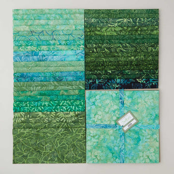 Java Batiks Green 10" Squares