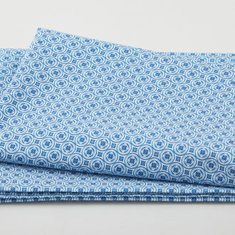 Lemon Fresh - Tuscan Tiles Blue 2 Yard Cut