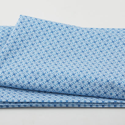 Lemon Fresh - Tuscan Tiles Blue 2 Yard Cut