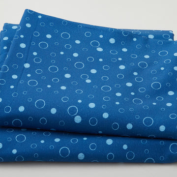 Sea Bubbles on 108" Widebacks Navy 3 Yard Cut