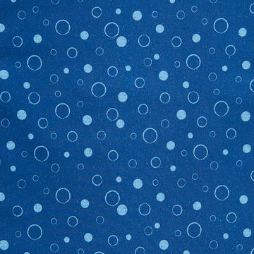 Sea Bubbles on 108" Widebacks Navy 3 Yard Cut