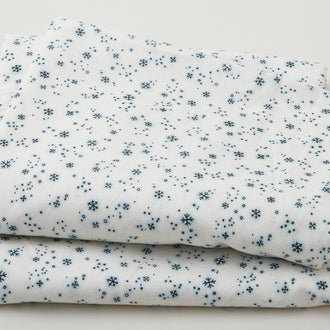 Dancing Snowflakes on 108" Widebacks Cream 3 Yard Cut