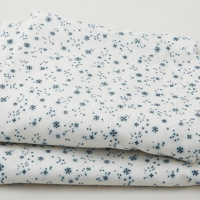 Dancing Snowflakes on 108" Widebacks Cream 3 Yard Cut