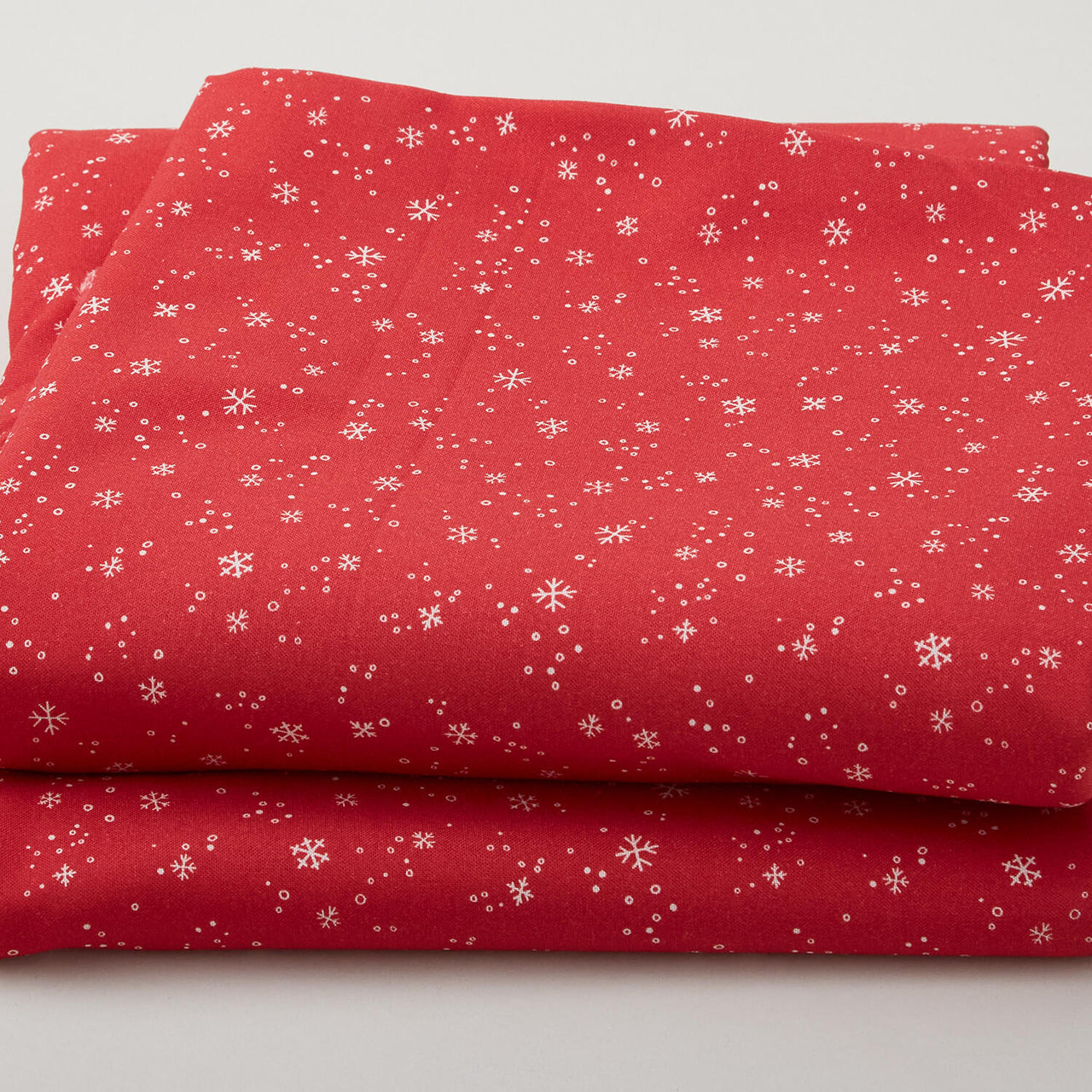 Dancing Snowflakes on 108" Widebacks Red 3 Yard Cut