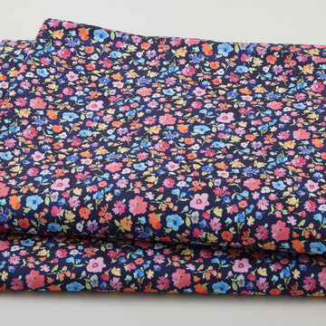 Colorful Cuttings on 108" Widebacks Navy 3 Yard Cut