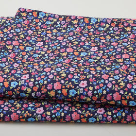 Colorful Cuttings on 108" Widebacks Navy 3 Yard Cut