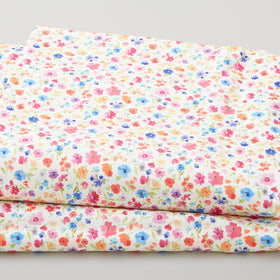 Colorful Cuttings on 108" Widebacks White 3 Yard Cut