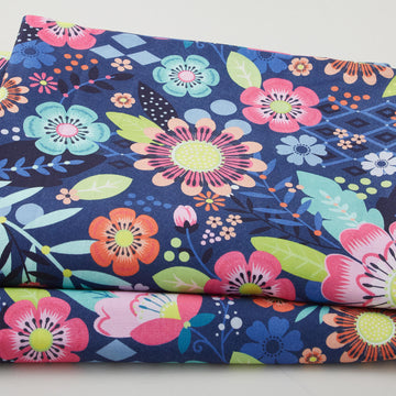 Festival on 108" Widebacks Navy 3 Yard Cut