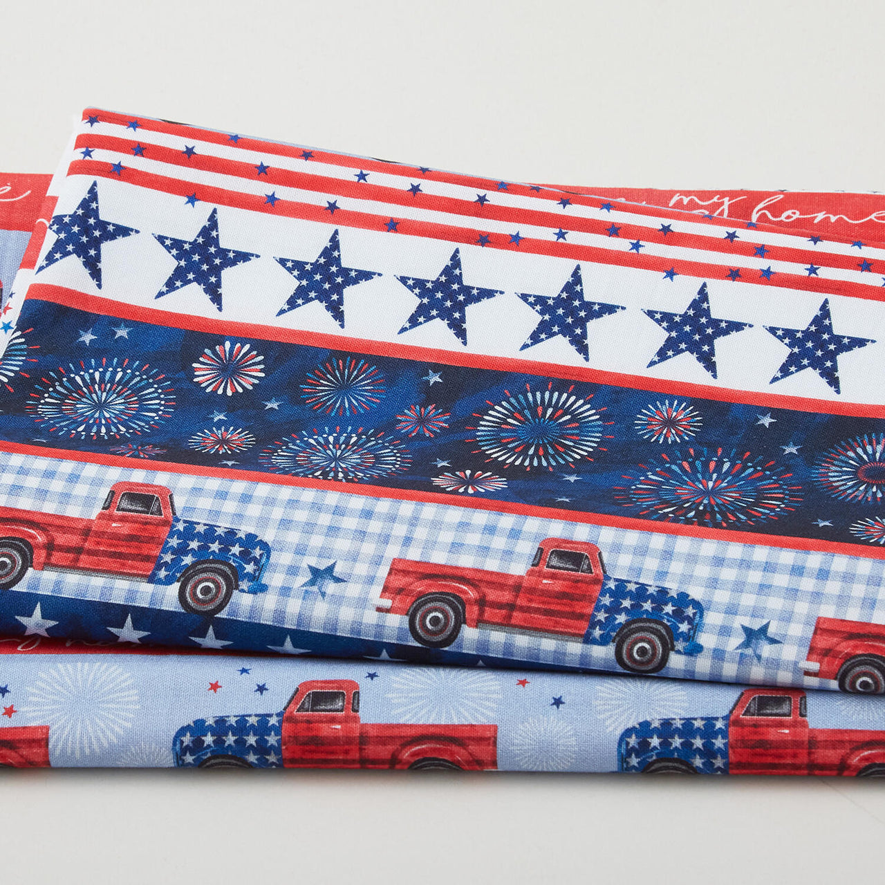 Land That I Love Favorites - My Home Sweet Home Stripe White 2 Yard Cut