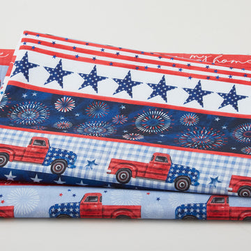 Land That I Love Favorites - My Home Sweet Home Stripe White 2 Yard Cut