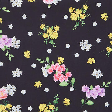 Flower Splendor - Budding Splendor Black 2 Yard Cut