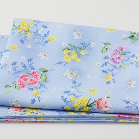 Flower Splendor - Budding Splendor Blue 2 Yard Cut
