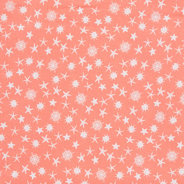 Seaing - Coastal Ditsy Coral 2 Yard Cut