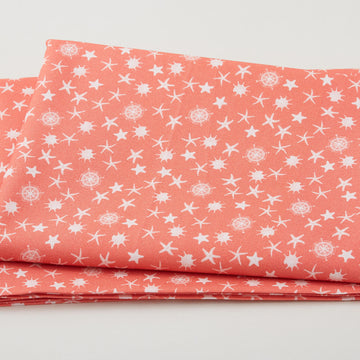 Seaing - Coastal Ditsy Coral 2 Yard Cut