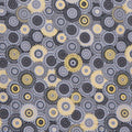 Magnificent Peacock - Fancy Medallion Black 2 Yard Cut