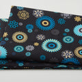 Magnificent Peacock - Festive Medallion Black 2 Yard Cut