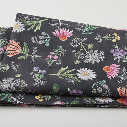 Flower Market - Going Wild Black 2 Yard Cut