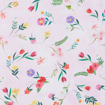 Jungle Menagerie - Jungle Flower Pink 2 Yard Cut