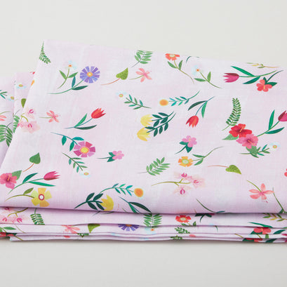 Jungle Menagerie - Jungle Flower Pink 2 Yard Cut