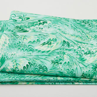 Flower Splendor - Marble Splendor Green	2 Yard Cut