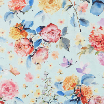 Primrose Garden - Primrose Bouquet Seafoam 2 Yard Cut