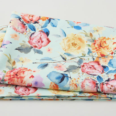 Primrose Garden - Primrose Bouquet Seafoam 2 Yard Cut