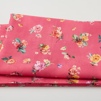 Primrose Garden - Primrose Medley Raspberry 2 Yard Cut