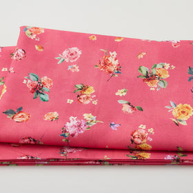 Primrose Garden - Primrose Medley Raspberry 2 Yard Cut
