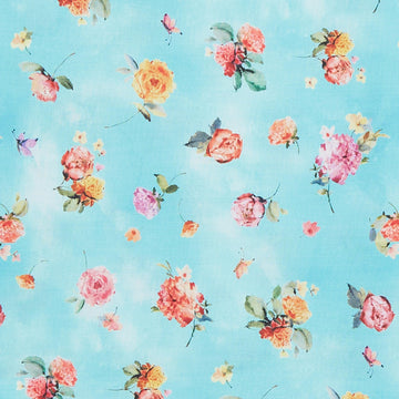 Primrose Garden - Primrose Medley Aqua 2 Yard Cut