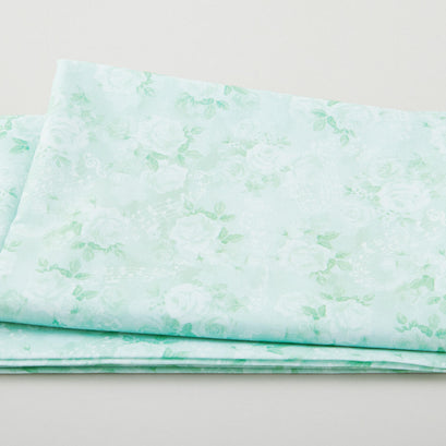 Spring Songs Flower Fairies - Soft Roses Sage 2 Yard Cut