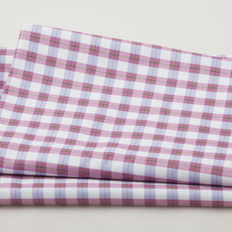 Budding Roses - Cottage Gingham Violet 2 Yard Cut
