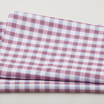 Budding Roses - Cottage Gingham Violet 2 Yard Cut