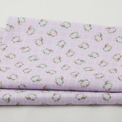 Budding Roses - Ring Around the Rosie Violet 2 Yard Cut