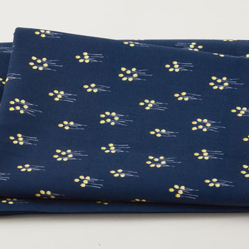 Be Kind To Everything That Grows - Miniature Mushrooms Navy 2 Yard Cut