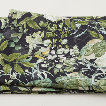 Botanical Garden - Wild Foliage Black 2 Yard Cut