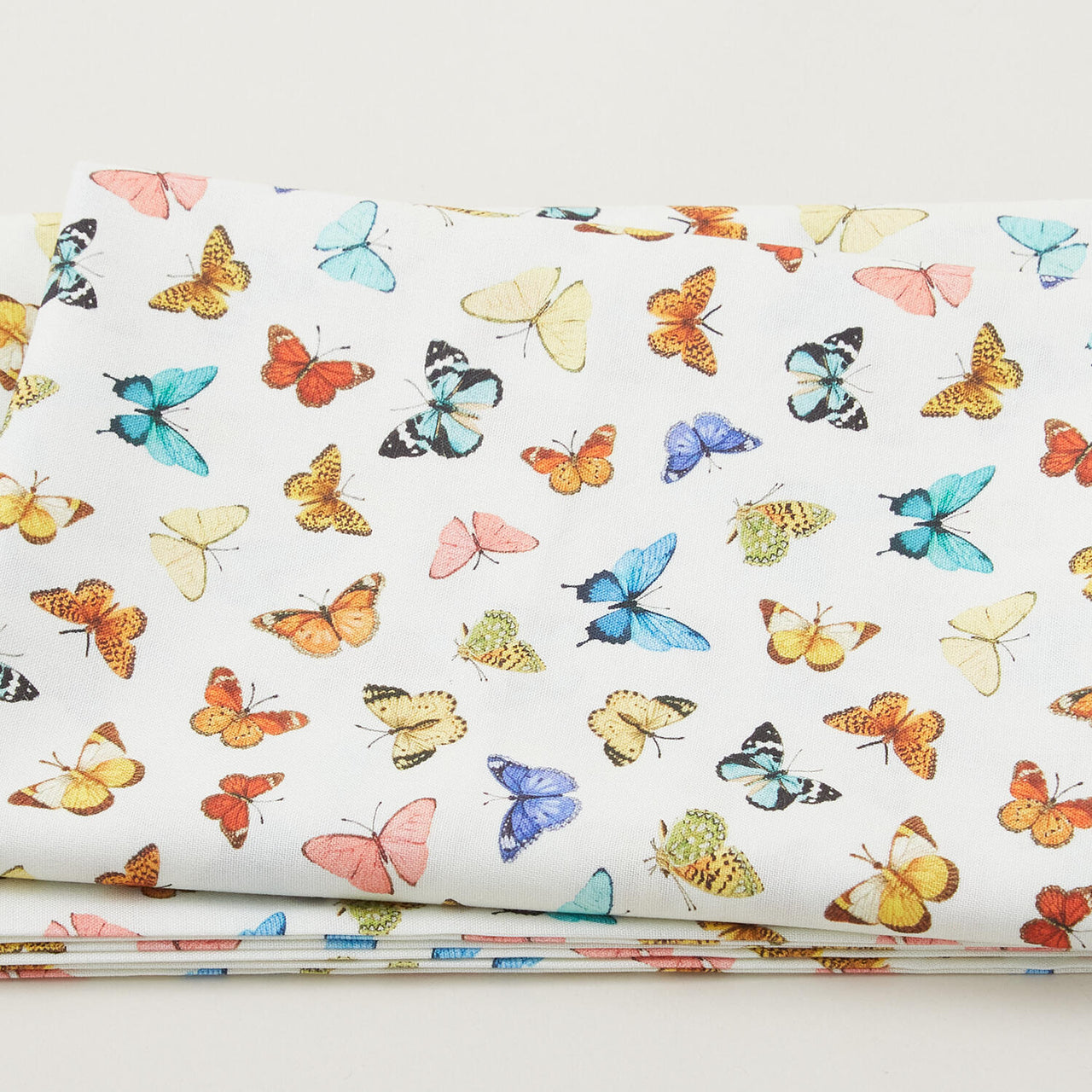 Mediterranean Riviera - Lots Of Butterflies Cream 2 Yard Cut