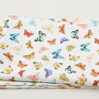 Mediterranean Riviera - Lots Of Butterflies Cream 2 Yard Cut