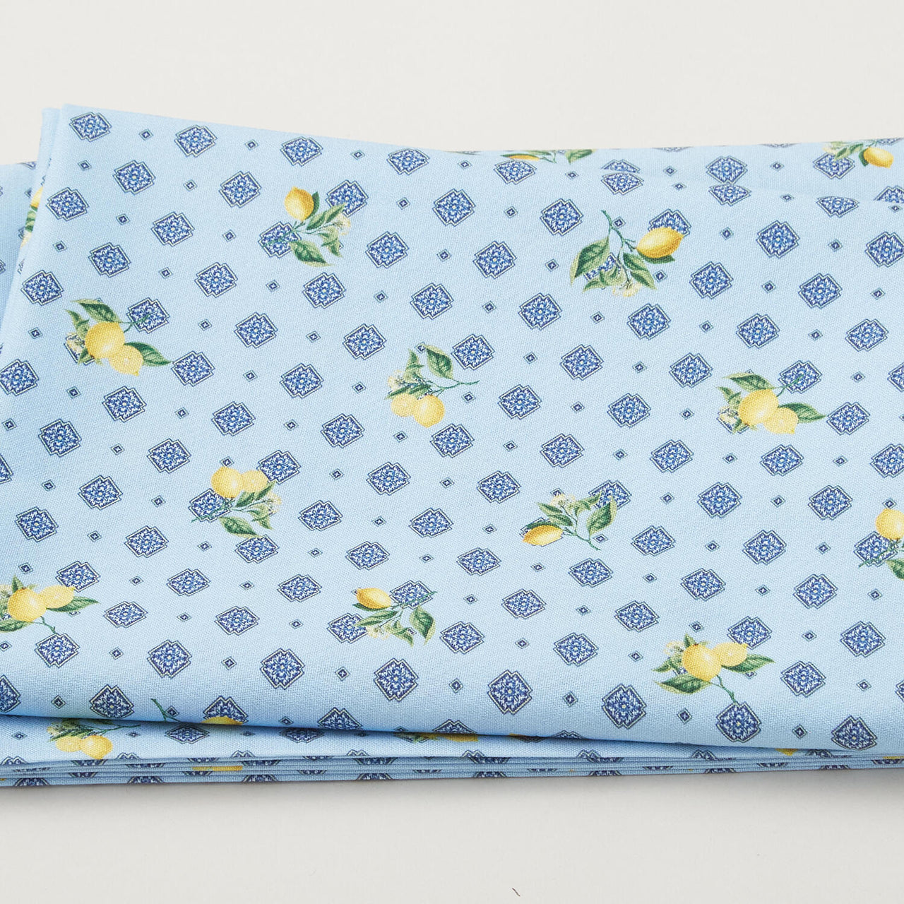 Mediterranean Riviera - Lemon And Tiles Breeze 2 Yard Cut
