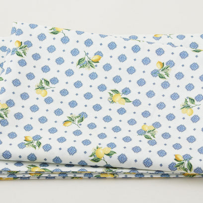 Mediterranean Riviera - Lemon And Tiles Cream 2 Yard Cut