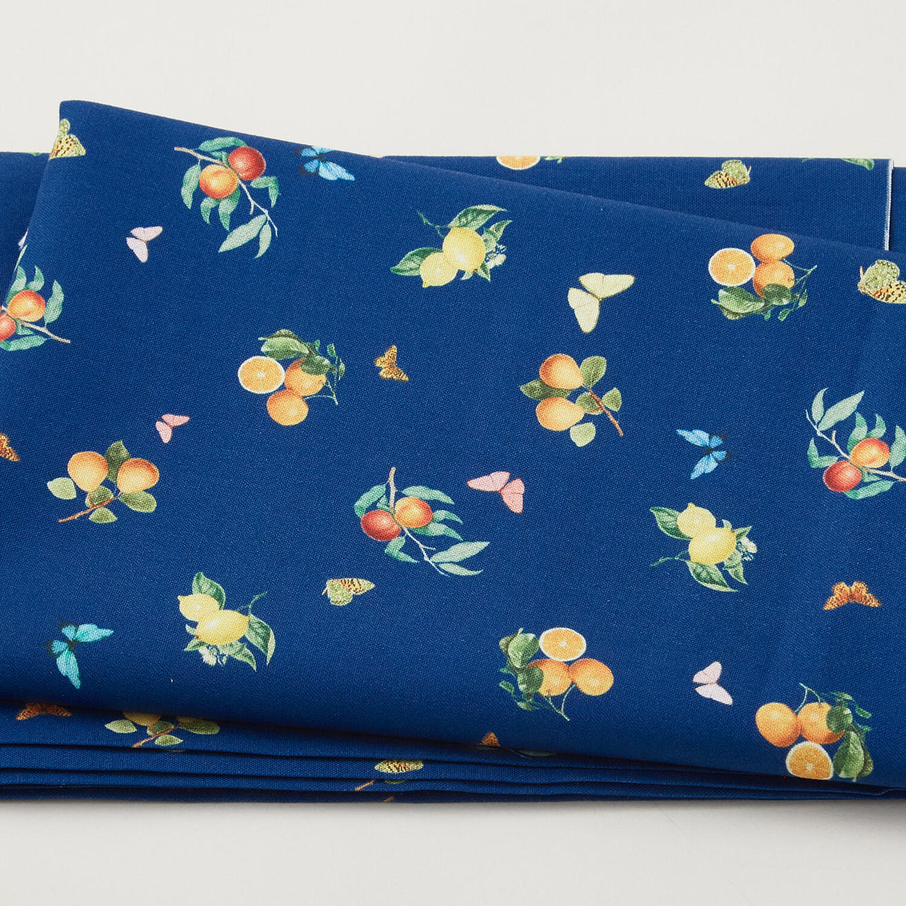 Mediterranean Riviera - Citrus And Butterflies Peacock 2 Yard Cut