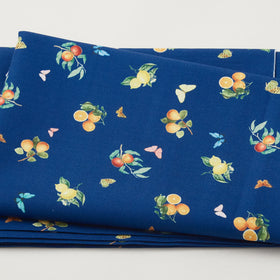 Mediterranean Riviera - Citrus And Butterflies Peacock 2 Yard Cut